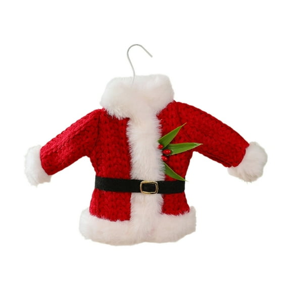 Handcrafted Santa Ornament with Strong Metal Plastic Fabric Christmas Home Decors