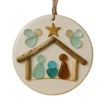 Handcrafted Sea Glass Heart Friendship Decoration – Elegant Recycled Sea Glass Gift for Celebrating Eternal Bonds, Home Decor, and Thoughtful Gift for Special Occasions