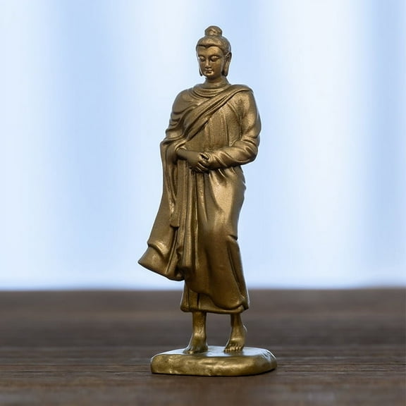 Handcrafted Shakyamuni Buddha Statue Vintage Brass 3.23in Enlightenment & Peace Unique Gift for Meditation