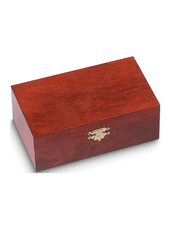 Handcrafted Solid Wood with Maple Finish Medium Keepsake Box with Hasp QGM16159