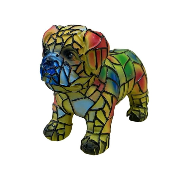 Handcrafted Stained Glass Yorkshire Terrier Dog Lamp | Unique Colorful Design | Home Decor | Gift for Dog Lovers