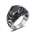 thumbnail image 1 of Handcrafted Stainless Steel Celtic Signet Ring with Stone Beowulf Regalia Design Perfect Jewelry Ring Gift for Men and Women Central Stone Accent, 1 of 2