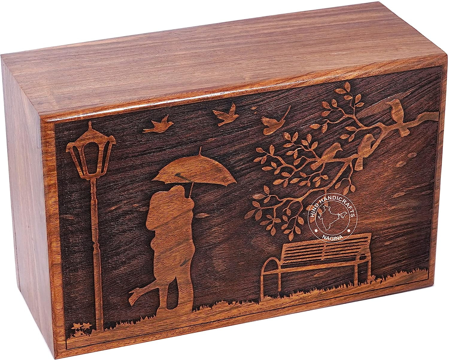 Handcrafted Tree of Life Wooden Cremation Urns for Human Ashes Adult