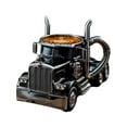 thumbnail image 1 of Handcrafted Truck Coffee Mug, Semi-Truck Coffee Mugs, Big Rig Brew Mug, Funny Truck Mug, Truck Driver Gifts for Men, Gift for Trucker, Companion for Coffee Lovers on the Go (Black), 1 of 5