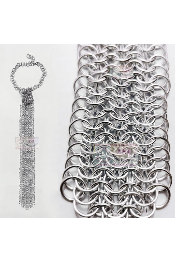 Handcrafted Unisex Chainmail Necktie - Durable Metal Mesh Tie for Parties, Cosplay, and Formal Events
