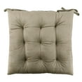 thumbnail image 1 of Handcrafted Velvet Chair Seat Pads Cushions Tufted with Ties - 16''x16'' | 3'' Thick, 1 of 5