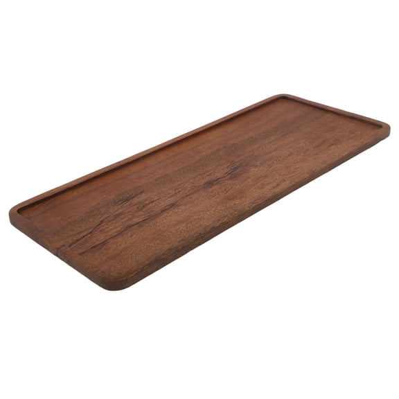 Handcrafted Walnut Wood Tray Rectangular Shape with Polished and Scratch-Resistant Bottom for Tabletops (A)