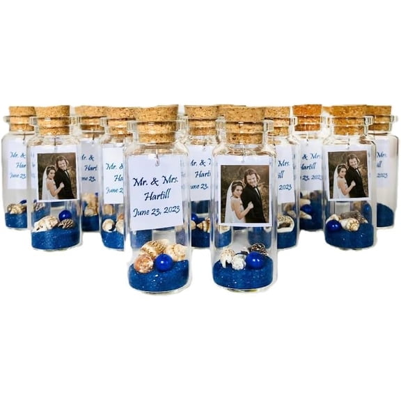 Handcrafted Wedding Favors for Guests Pack of 10 25 50 100 150 200 - Destination Weddings Reception Souvenirs - Personalized Save The Date Sand Bottles$$Home Decor, Kitchen, & Other