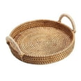 thumbnail image 1 of Handcrafted Wicker Serving Basket with Wooden Handles for Home Decoration Handle M, 1 of 8
