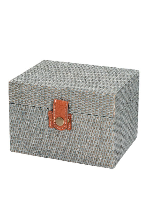 Handcrafted Wood Jewelry Organizer Case Faux Storage Box for Small Items