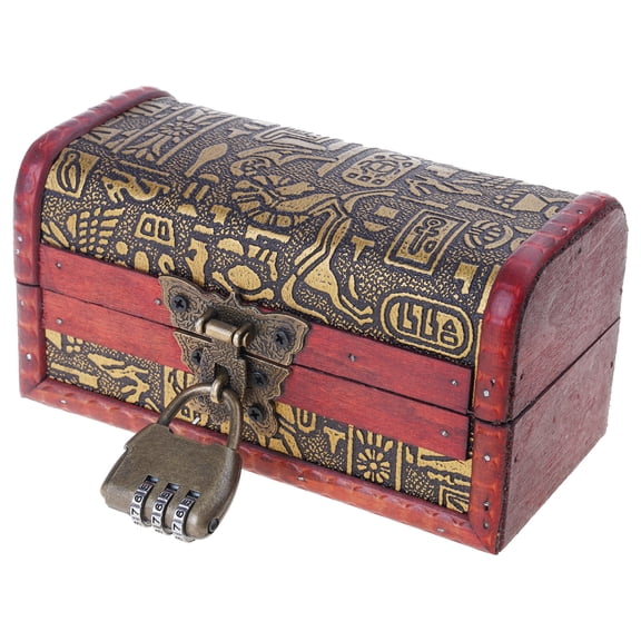 Handcrafted Wooden Antique Jewelry Chest Decorative Lockable Keepsakes Container Storage Box for Collectible Items