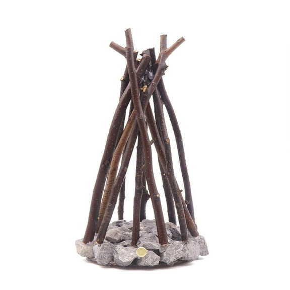 Handcrafted Wooden Campfire Night Light, Featuring Three Illumination Modes Plus Flame Sound Effects