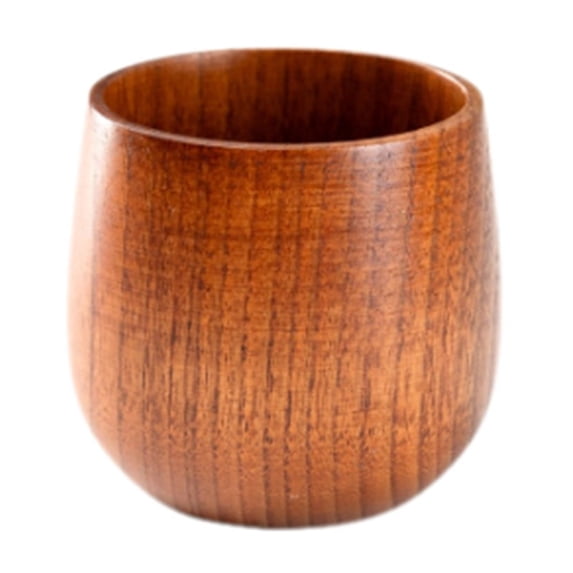 Handcrafted Wooden Coffee Mug with Handle Natural Wood Tea Cup Insulated Beer Stein Durable Eco Friendly Drinking Mug for Hot Cold Beverages Office Home E
