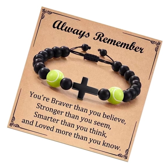 Handcrafted Wooden Crucifix Bracelet For Men Black Braided Cord Sporty Style