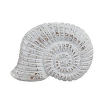 Handcrafted Wooden Nautical Shell Figurine Albasia Wood Decorative Accent with Coastal-Inspired Carved Details Stylish and Versatile Home Decor Statue