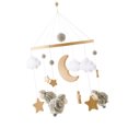 thumbnail image 1 of Handcrafted Wooden Star Sheep Nursery Mobile For Newborns Visual Auditory Development, 1 of 9