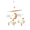 thumbnail image 1 of Handcrafted Wooden Star Sheep Nursery Mobile For Newborns Visual Auditory Development, 1 of 8