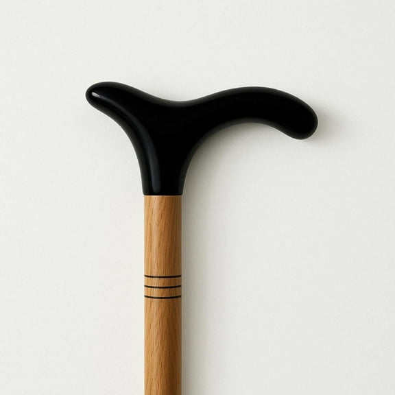 Handcrafted Wooden Walking Cane  Solid Wood Walking Stick for Men & Women  Classic Design with Curved Handle