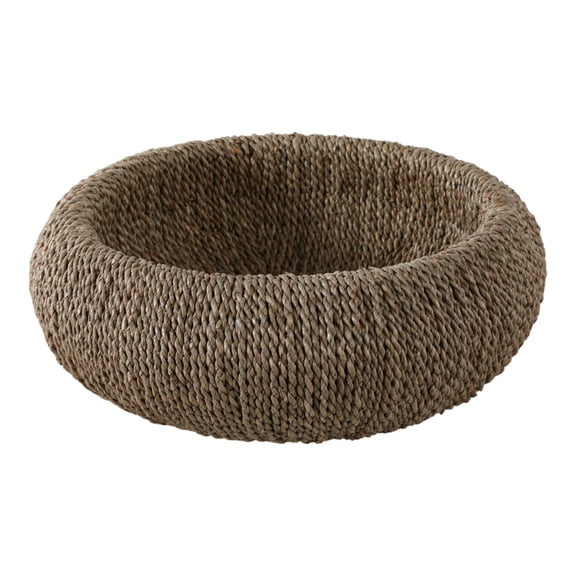 Handcrafted Woven Bowl for Coffee Table Decor – Decorative Basket Bowl for Home Accents and Kitchen Counter – Modern Centerpiece for Key and Candy Storage - 6", Tan