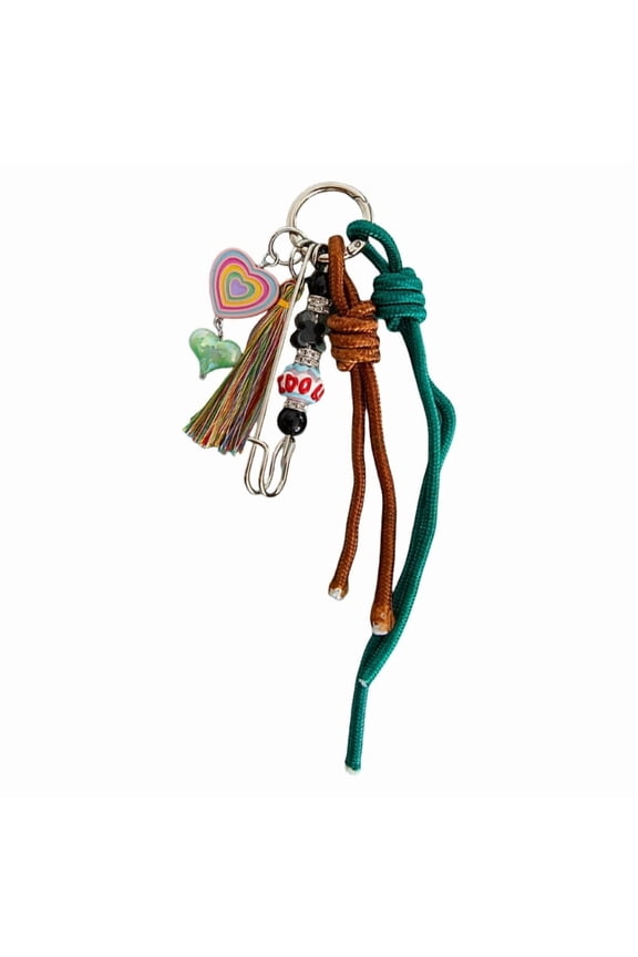 Handcrafted Woven Keychain Exquisite Handmade Key Chain Lightweight Woven Knot Charm for Keys and Backpacks