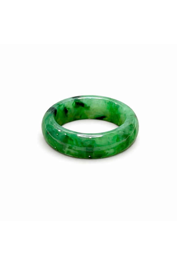 Handcrafted minimalist Jade Band Ring - Classic & Timeless Design