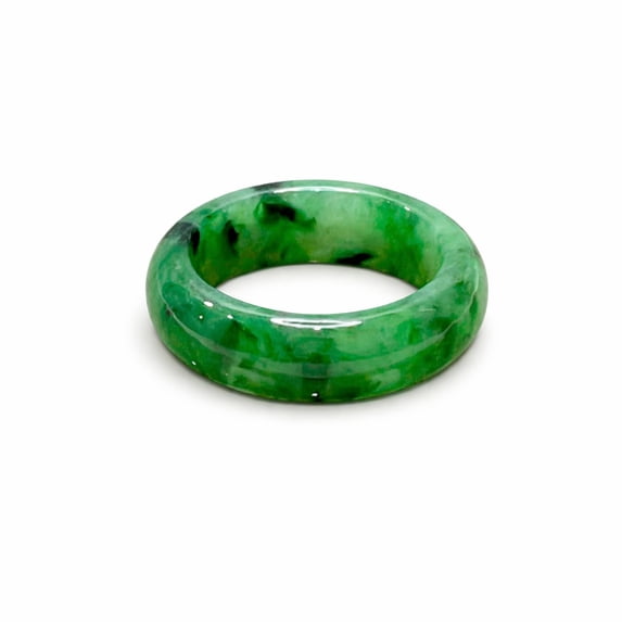 Amy and Annette Handcrafted minimalist Jade Band Ring - Classic & Timeless Design