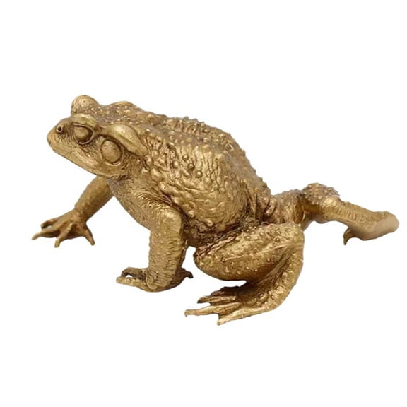 Handcrafts Brass Toads Figurine Symbolizing Wealth and Good Fortunes for Office Home Desktop Decors Fengshuis Ornament