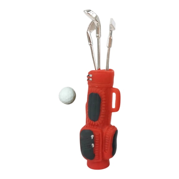 Handcrafts Miniature Golf Course Set With Golf Club Model Figurine For Doll House Scene Display And Toddler Teaching Aid