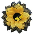 thumbnail image 1 of Handcrafts Sunflower Wreath, 14" Bee Sunflower Spring Summer Wreath for Front Door Window Wall Hanging Festival Decorations, 1 of 7