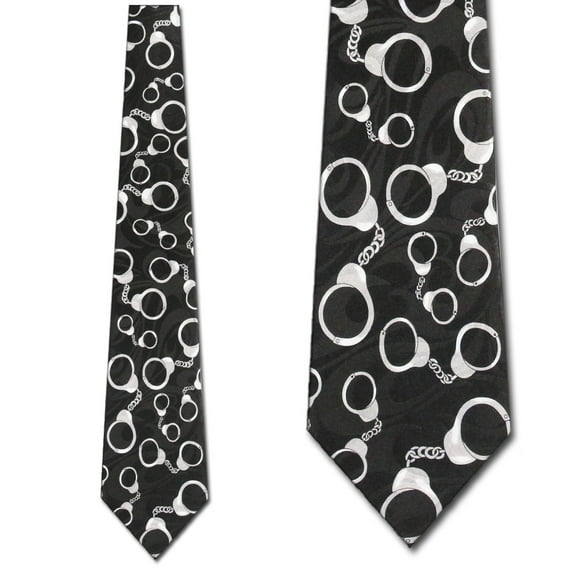 Handcuffs (Black) Necktie Mens Tie