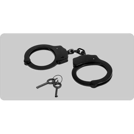 Handcuffs Centered Photo License Plate