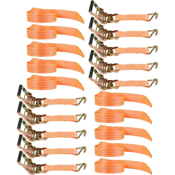 Handdo 10 Pack Ratchet Straps 1.5 Inches x 15 Feet 4000Lbs J Hook Heavy Duty Tie Downs
