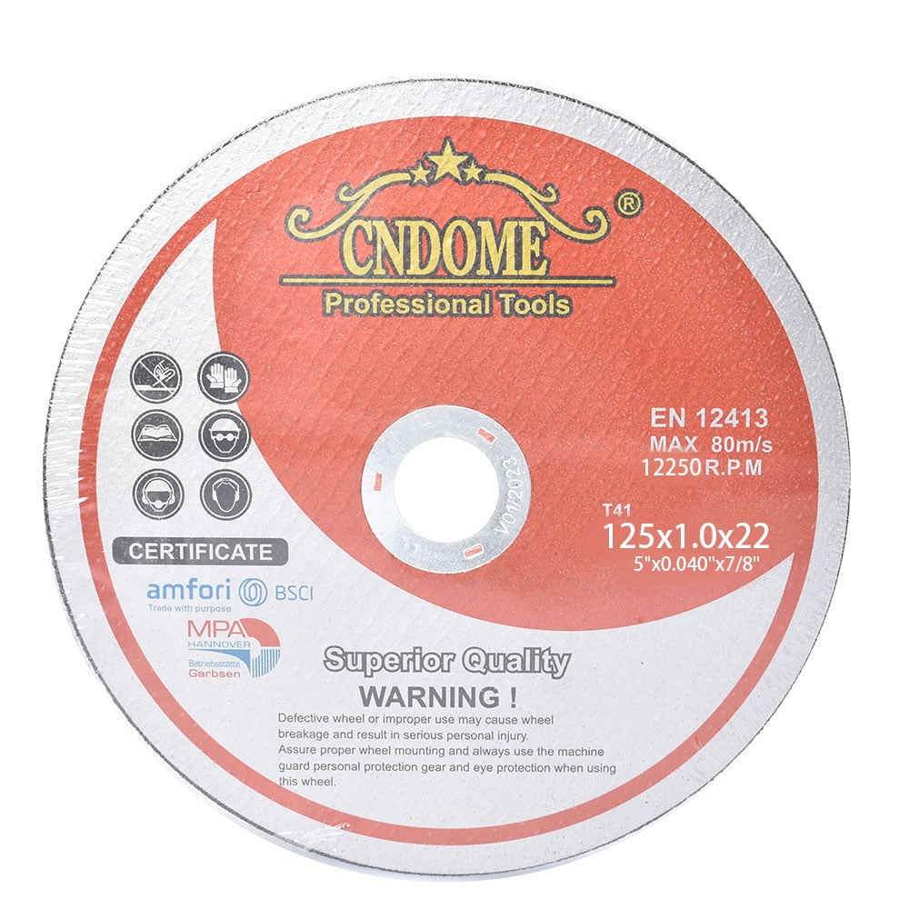 25 Pack 5'' Cut Off Wheels For Metal & Stainless Steel – Angle Grinder Discs 7/8" Arbor