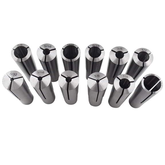 Handdo 3MT Morse Taper Collet 12 Pcs Set 1/8" - 3/4" With 3/16 1/4 3/8 1/2 5/8 Chuck For Bridgeport