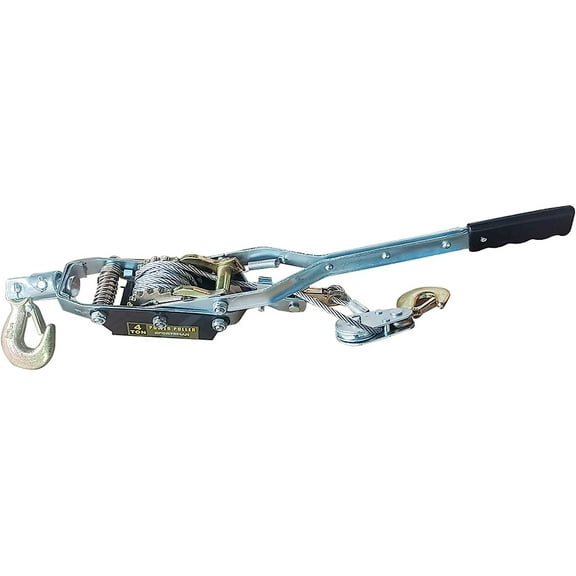 Handdo 4 Ton Heavy Duty Power Puller Dual Gear Ratchet Puller Come-Along Tool with 3 Hooks Hand Cable Puller