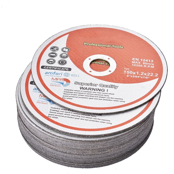 Handdo 50 Pack Cut Off Wheel 6 Inch x 0.045 Inch x 7/8 Inch Metal and Stainless Steel Cutting Discs Fit for Angle Grinders