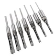 thumbnail image 1 of Handdo 7Pcs Square Hole Drill Bit, High Speed Steel Sharp Durable Mortising Chisel Set 6/25, 1/4, 5/16, 3/8, 2/5, 1/2, 9/16 Inch, 1 of 6