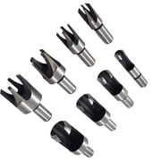 Handdo 8Pcs Drill Bit Set Wood Plug Hole Cutter Dowel Maker Cutting Shank Carbon Steel