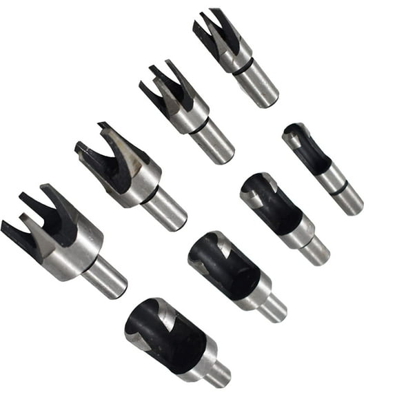 Handdo 8Pcs Drill Bit Set Wood Plug Hole Cutter Dowel Maker Cutting Shank Carbon Steel