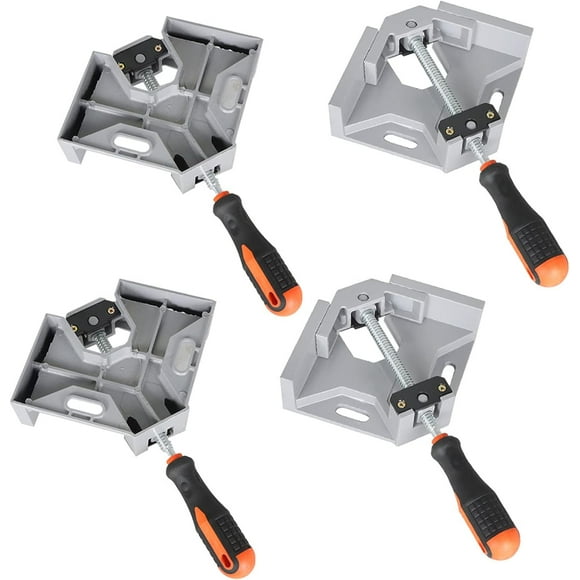 Handdo 90 Degree Right Angle Clamp with Adjustable Swing Jaw for Wood and Metal Clamping 4 Pieces