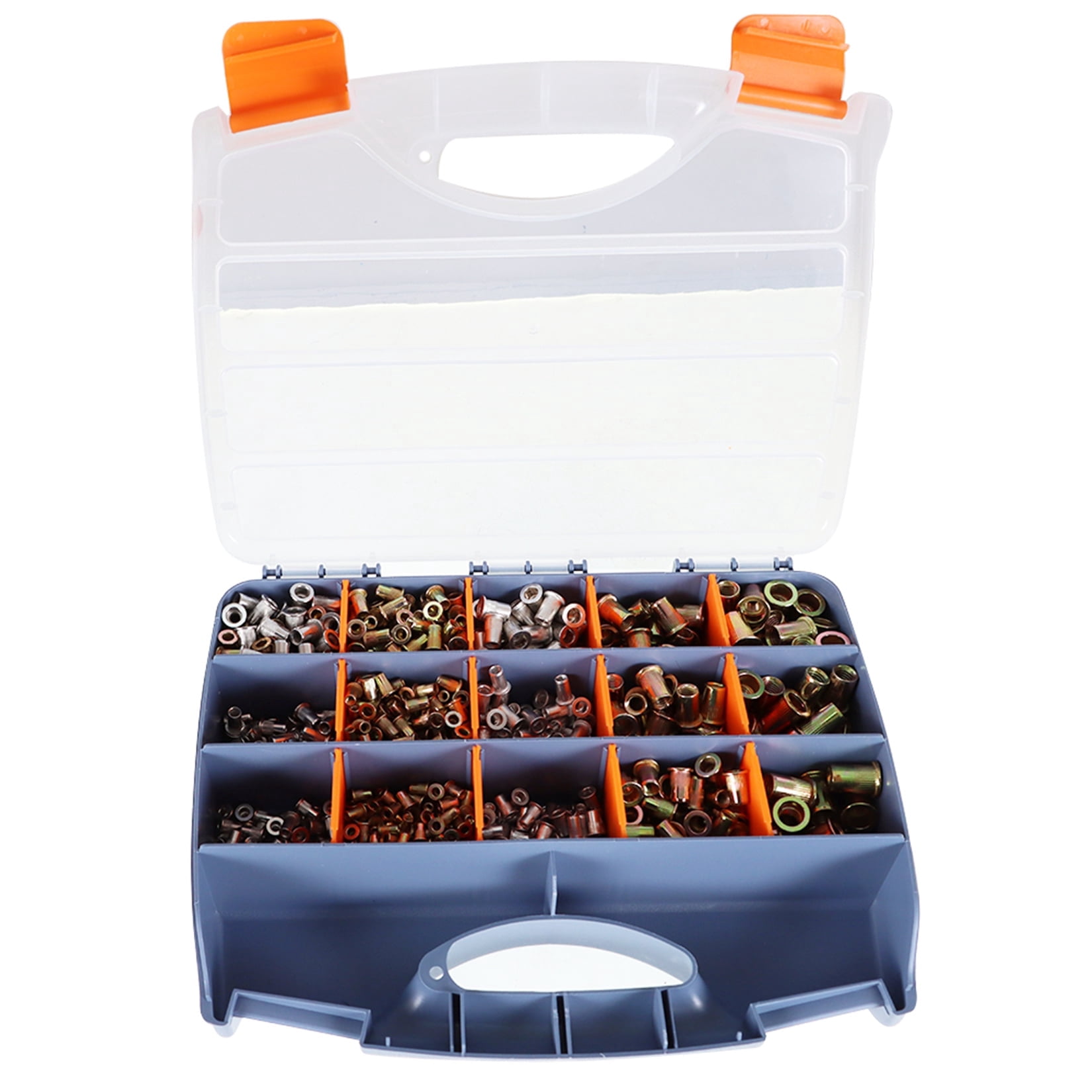 Handdo 900 Pcs Rivet Nuts Kit Metric Zinc Steel, Stainless Steel, Aluminum Threaded Rivetnut Insert Nutsert Rivet Nuts Assortment Kit Including M3 M4 M5 M6 M8 M10