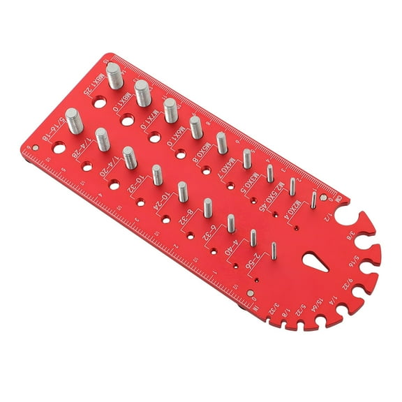 Handdo Nut Bolt Thread Checker 18 Hole Thread Identifier Gauge 3/32 to 1/2Inch