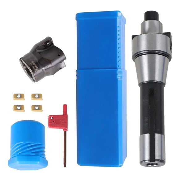 Handdo R8 FMB22 Shank Mill Arbor and 400R 50MM CNC End Milling with 4PCS APMT1604 Inserts and T15 Wrench