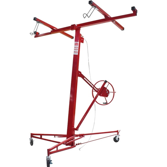 Handdo Rolling Panel Lift 16FT Panel Lift Drywall Lift Construction with Lockable Casters Red