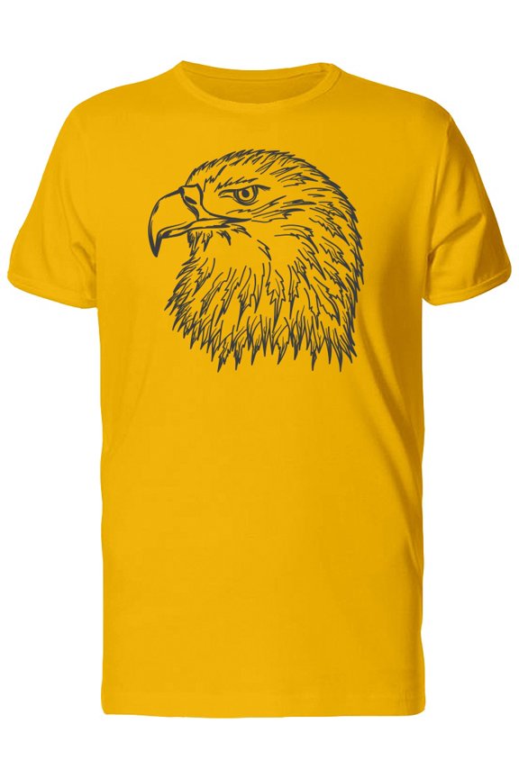 Handdrawn Eagles Head T-Shirt Men -Image by Shutterstock, Male Medium
