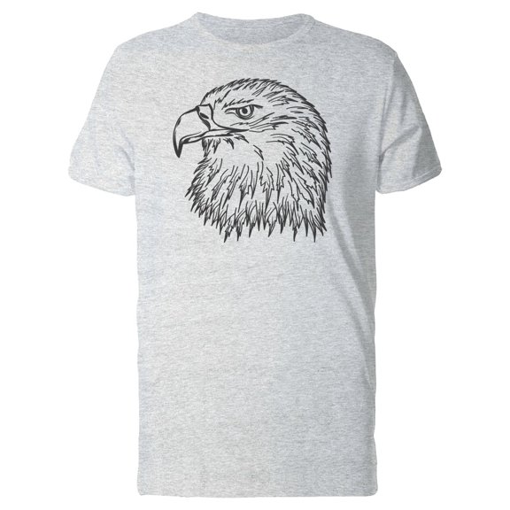 Handdrawn Eagles Head T-Shirt Men -Image by Shutterstock, Male Small