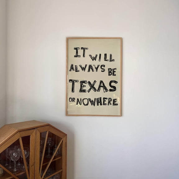Handdrawn Texas Print Minimalistic State Love Quote Tx Texas Homel