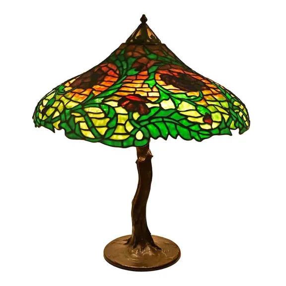 Pre-Owned Handel Swirling Poppy Lamp