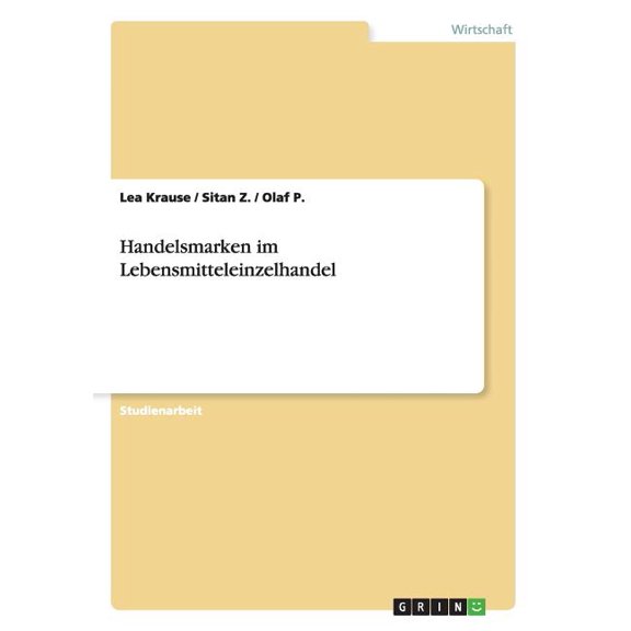 Handelsmarken im Lebensmitteleinzelhandel (Paperback)