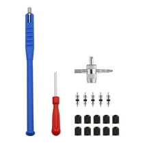 Handfly 23Pcs Tyre Valve Stem Puller Tools Set Valve Caps with Valve Stem Cores, Dual Single Head Valve Core Remover ,4-Way Valve Tool for Most Cars